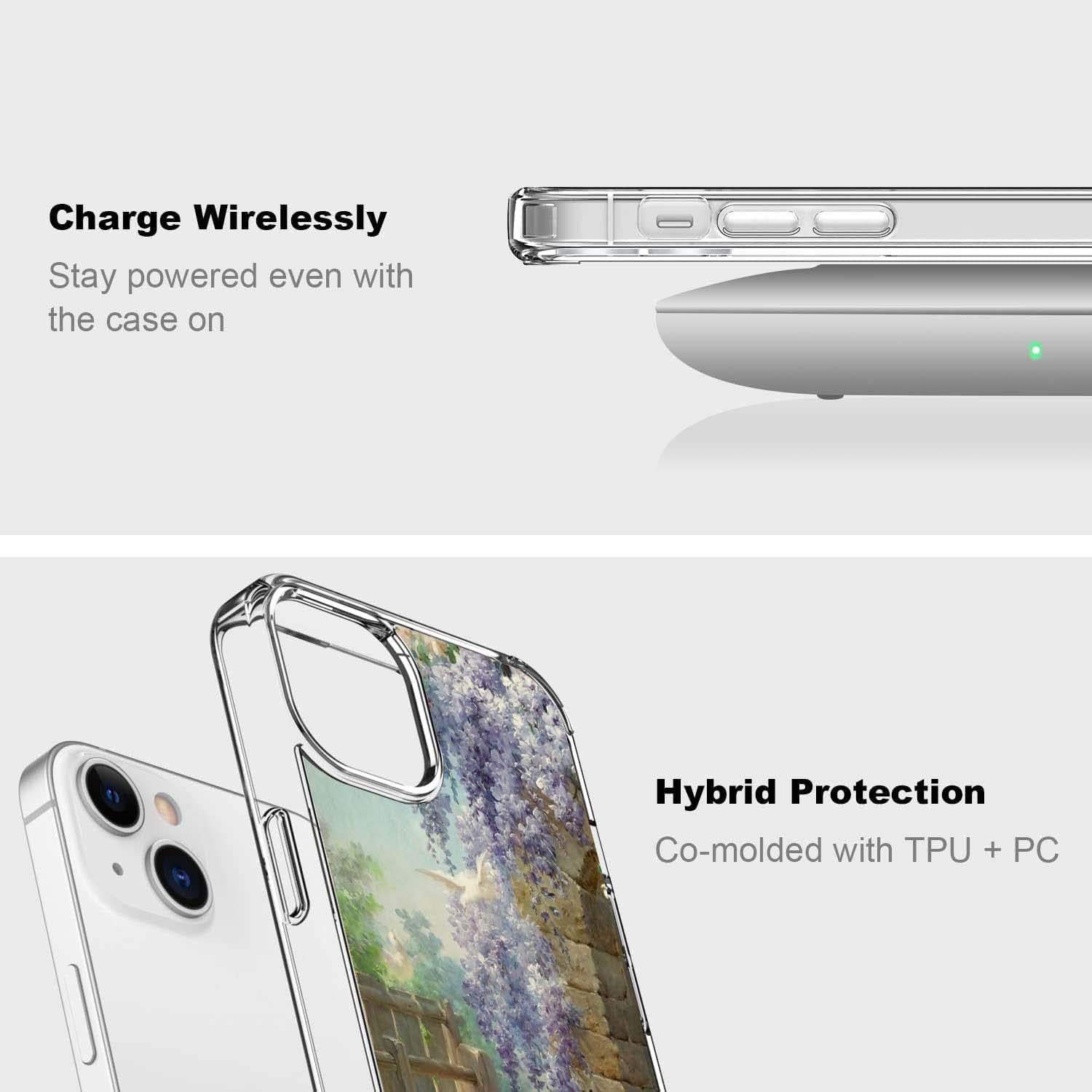 Funda protectora de estilo retro estético con pintura al óleo para iPhone 14, diseño renacentista, flexible, TPU, a prueba de golpes, compatible con