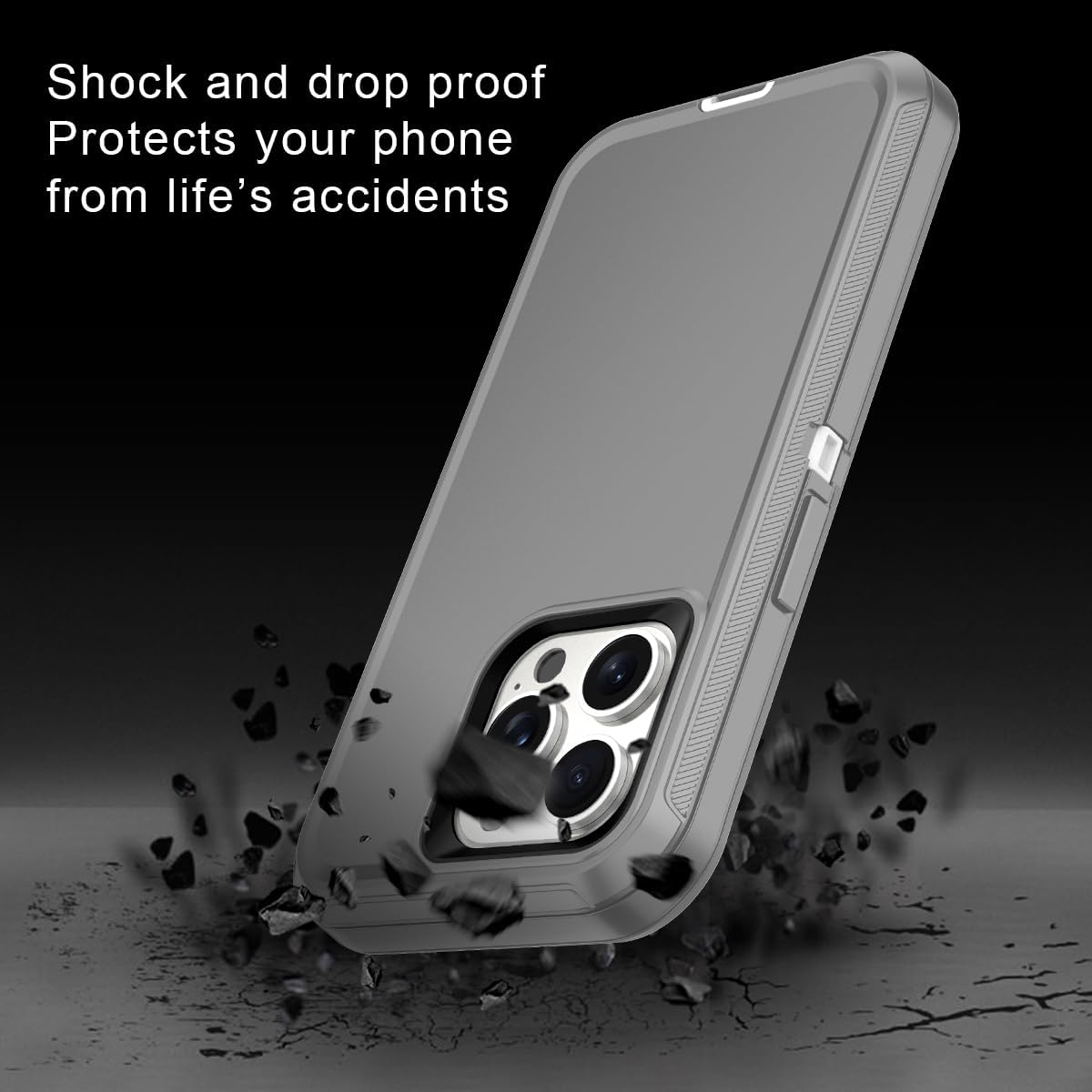 I-HONVA Funda para iPhone 15 Pro a prueba de golpes, a prueba de polvo y caídas, 3 capas de protección de cuerpo completo sin protector de pantalla