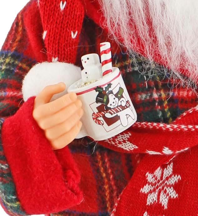 Sleepytime 163006 – Pantuflas de reno mullido de Papá Noel, 16 pulgadas, figura decorativa