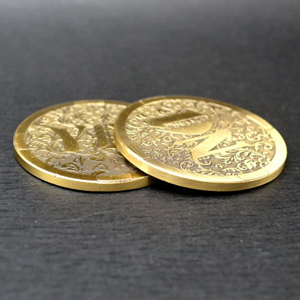 Novedad Decision Maker Flipping Coins SÍ NO Challenge Coin (Oro)