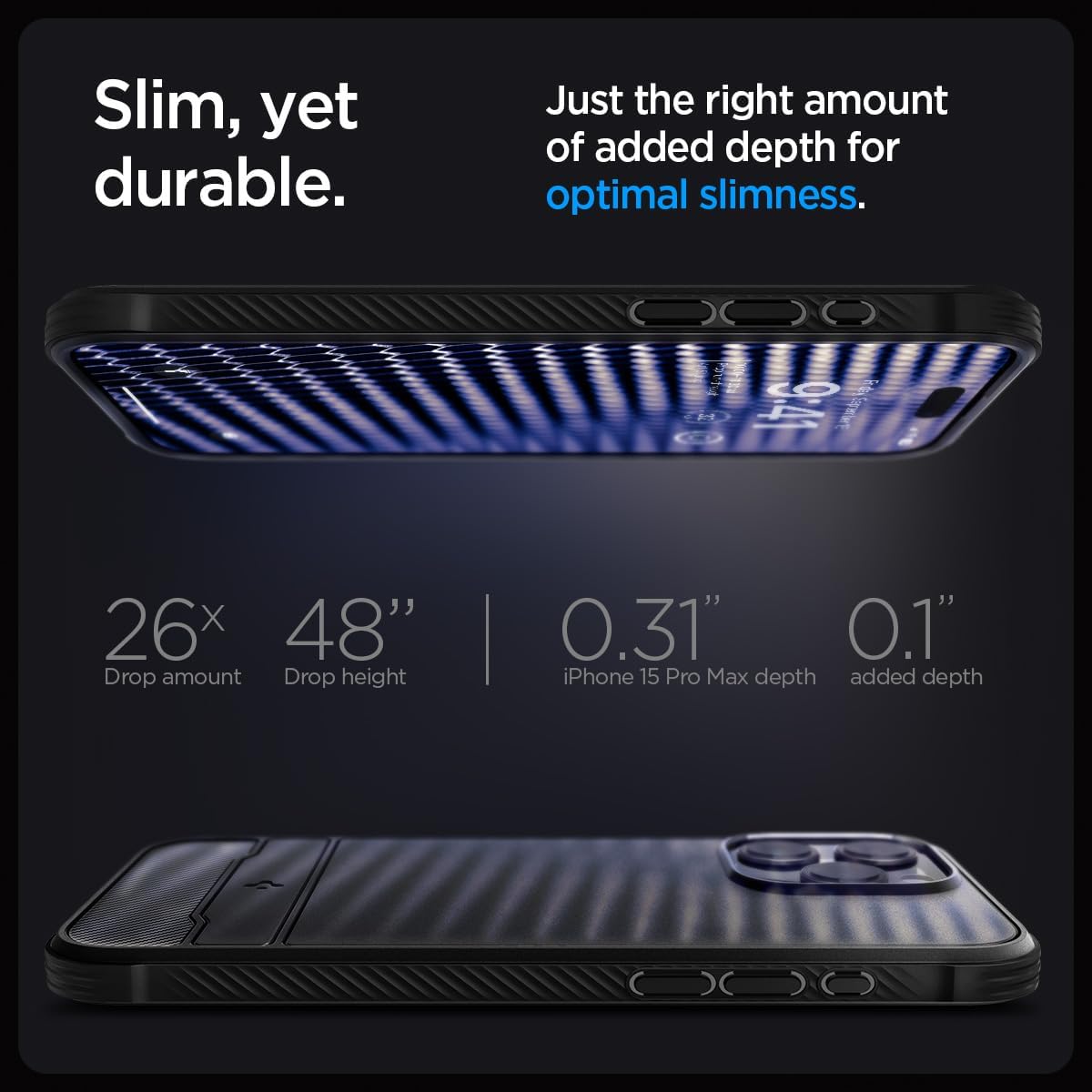 Spigen MagFit – Funda magnética resistente diseñada para iPhone 15 Pro Max, tecnología de protección extrema compatible con MagSafe (2023), color