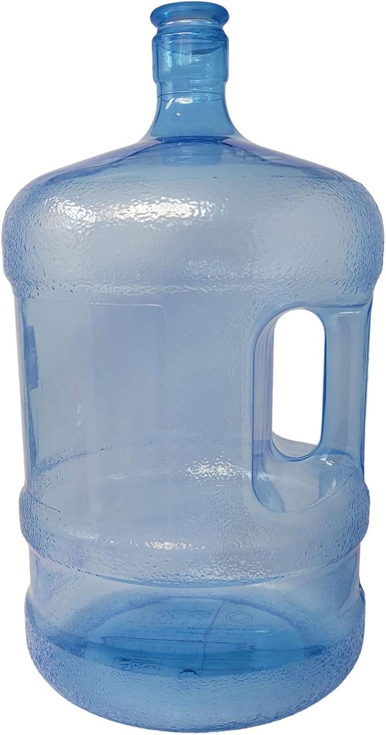 LavoHome Botellas de agua de plástico reutilizables de 5 galones con asa de fácil agarre para el hogar y la oficina, portón trasero y campamento