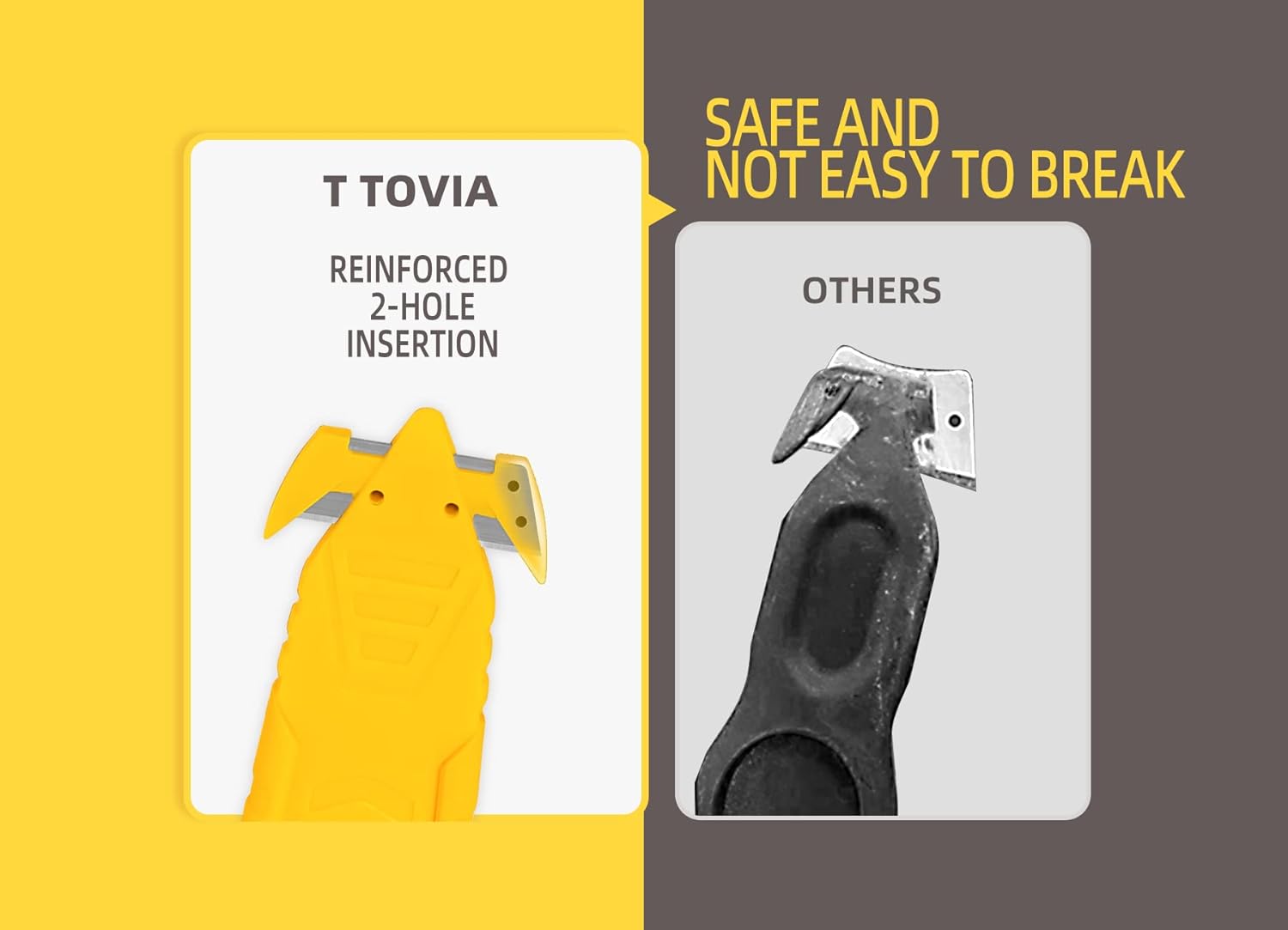 T TOVIA SK2 – Juego de 40 cortadores de cajas de seguridad, de acero inoxidable, con divisor de cinta para cajas de cartón, envoltura, correas,