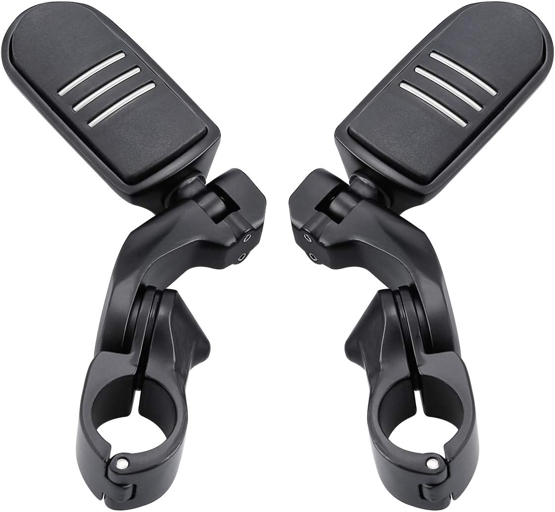 TCT-MOTORPARTS Estriberas negras de 1 14 pulgadas para Harley Touring Street Electra Glide Ultra FLHT FLHX FLHR Road King 2009-2023
