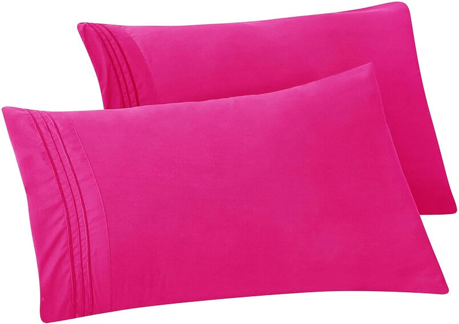 Elegant Comfort Fundas de almohada sólidas de calidad egipcia de 1500 hilos, fácil cuidado, tejido suave, resistente a las arrugas y a las manchas,