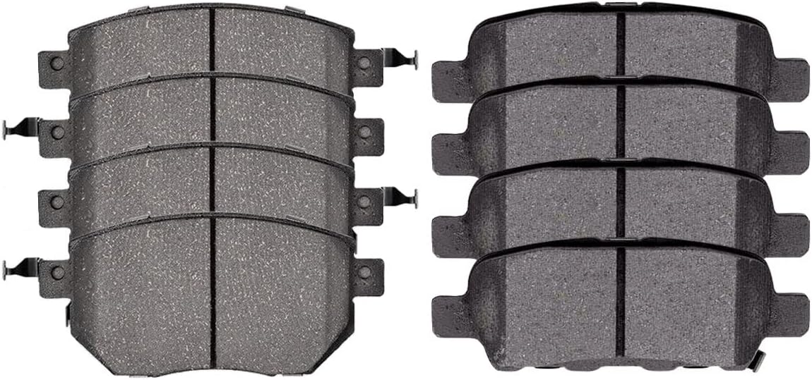 AutoShack – Juego de 8 pastillas de freno de cerámica delanteras y traseras, repuesto para Nissan Murano 2003-2007 2009-2011 2004-2008 Maxima