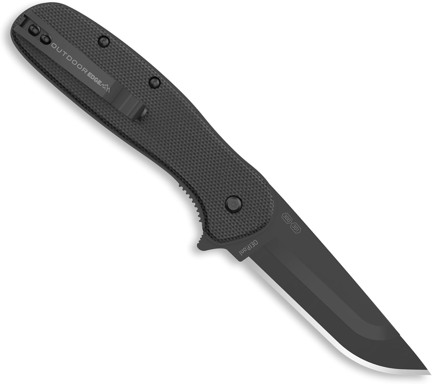 OUTDOOR EDGE RAZOR VX2  Cuchillo de bolsillo plegable EDC asistido con hoja reemplazable  Hoja de 3 pulgadas, mango de acero inoxidable G-10 negro,