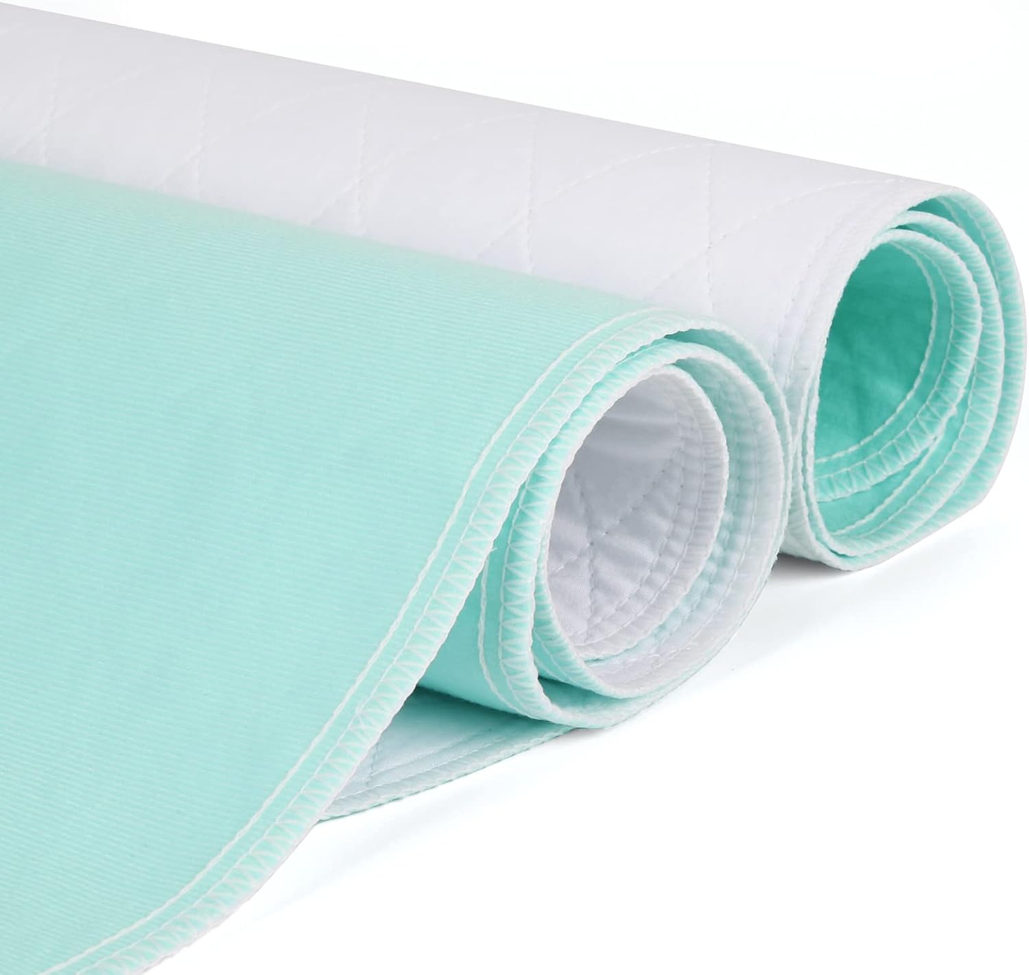 Almohadilla de cama impermeable lavable de 34 x 52 pulgadas (paquete de 3), almohadilla de cama para incontinencia con 8 tazas de absorción, para