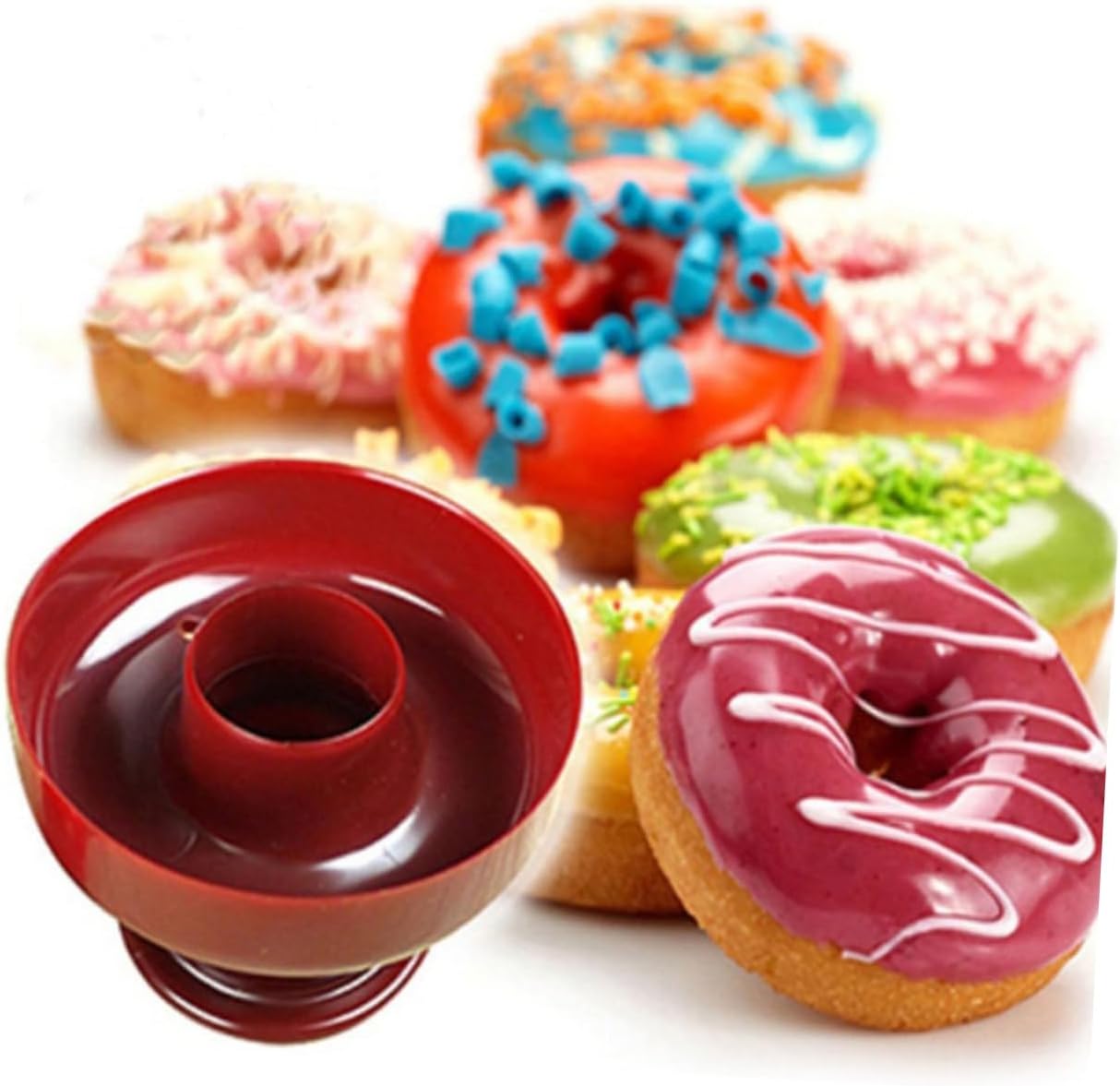 JOINPAYA Molde para hacer donas, moldes para hacer donas, moldes para tartas, plantillas de galletas, decoración de pasteles, molde para hornear,