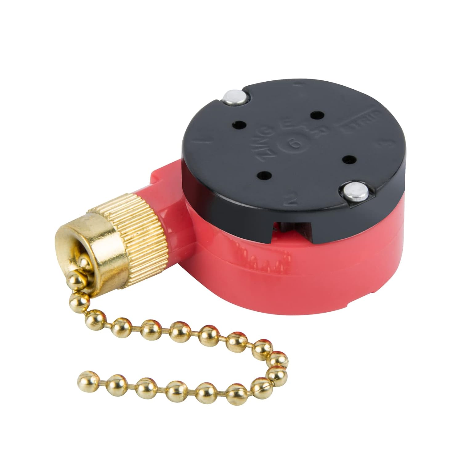 Zing Ear ZE-208s Interruptor de cadena de tracción, interruptor de control de 3 velocidades compatible con ventiladores de techo, lámparas y luces