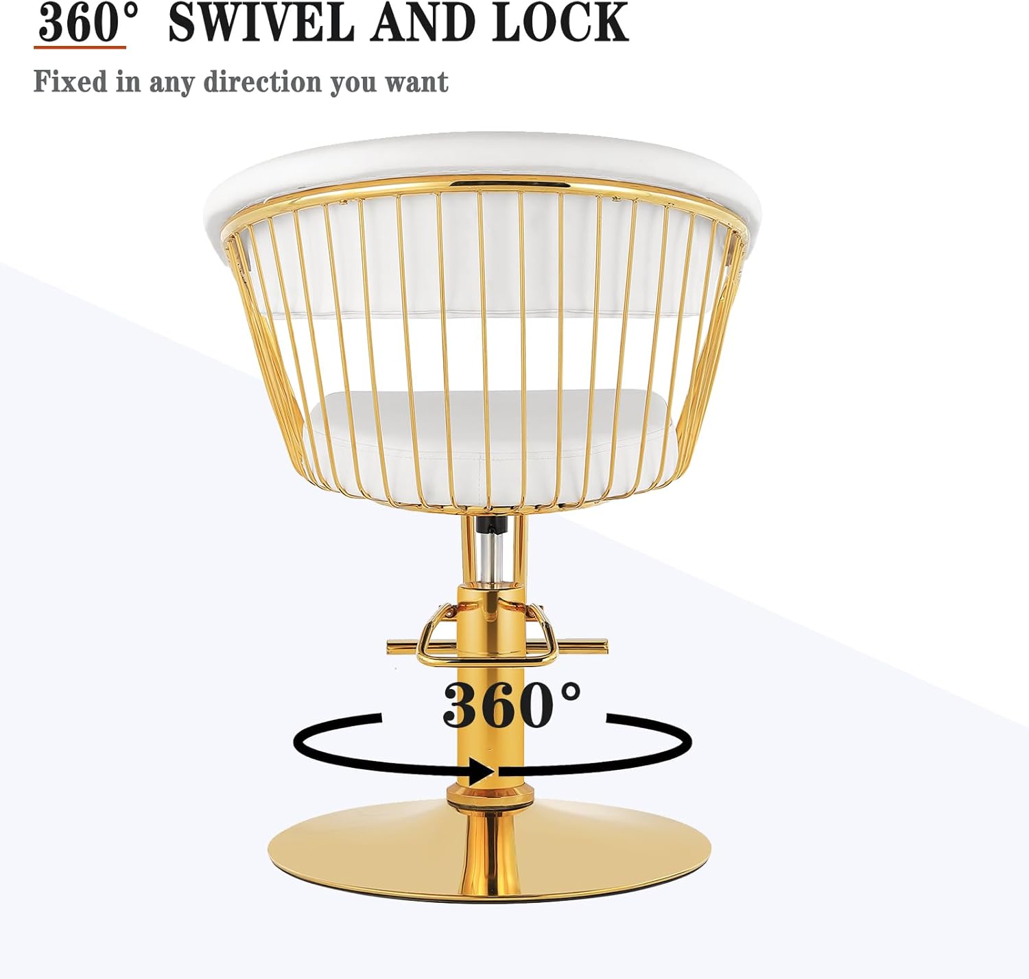 Silla de peluquero Silla de salón Silla giratoria de 360 grados Silla de peluquería hidráulica para el cabello con capacidad de carga 330 libras,