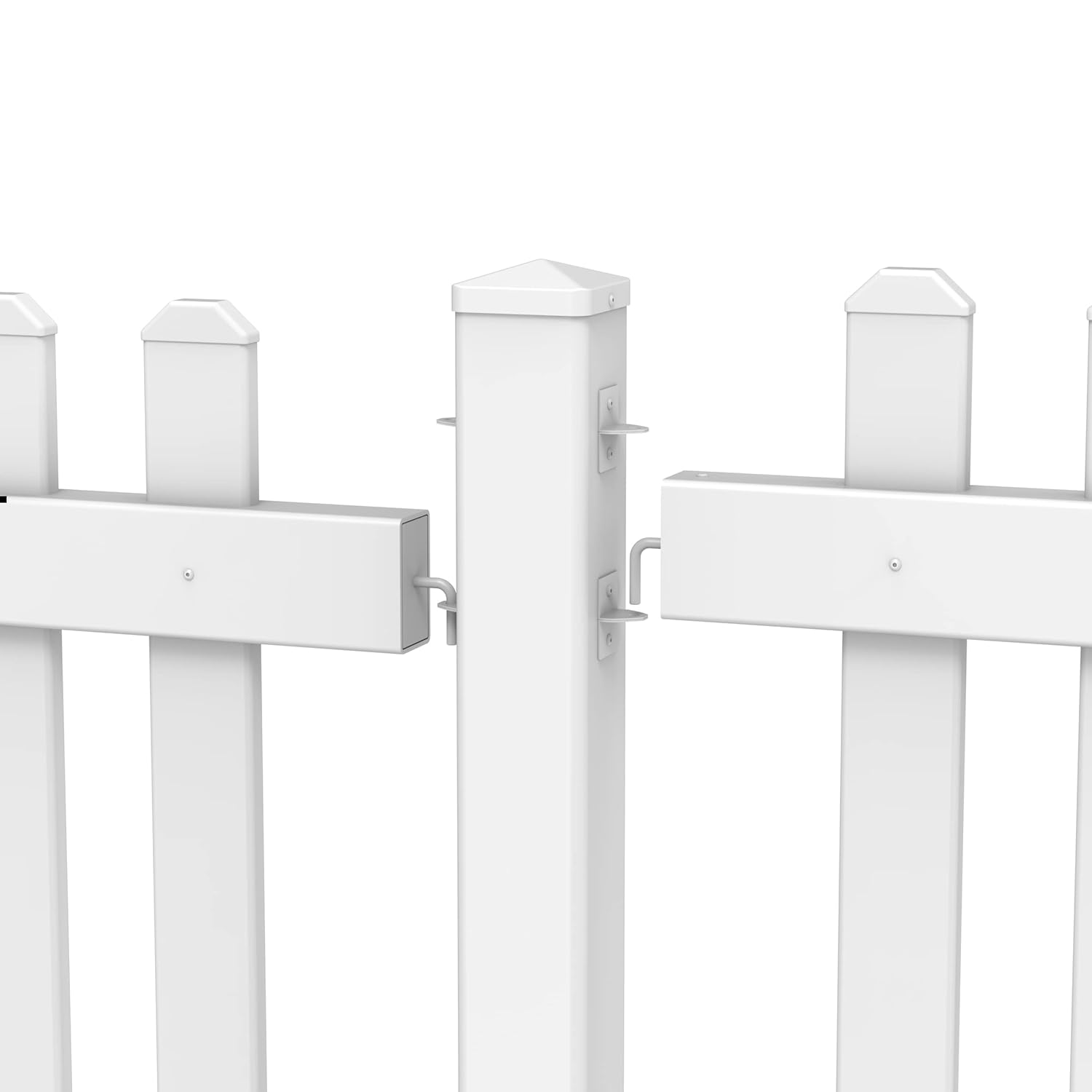 Montour Line – Poste de valla para eventos, color blanco, solo poste