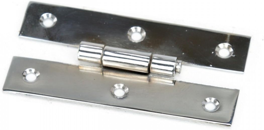 Renovators Supply Manufacturing H – Bisagras de gabinete de cocina de latón fundido sólido con acabado cromado de 3.5 pulgadas, paquete de 6