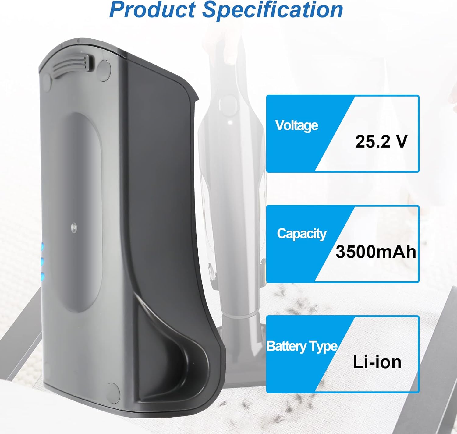 MULS XSBT700 XSBT750 – Batería compatible con Shark IZ462H IZ482H IZ483H IZ463H IZ201 IZ251 Reemplazo de aspiradoras inalámbricas para batería Shark