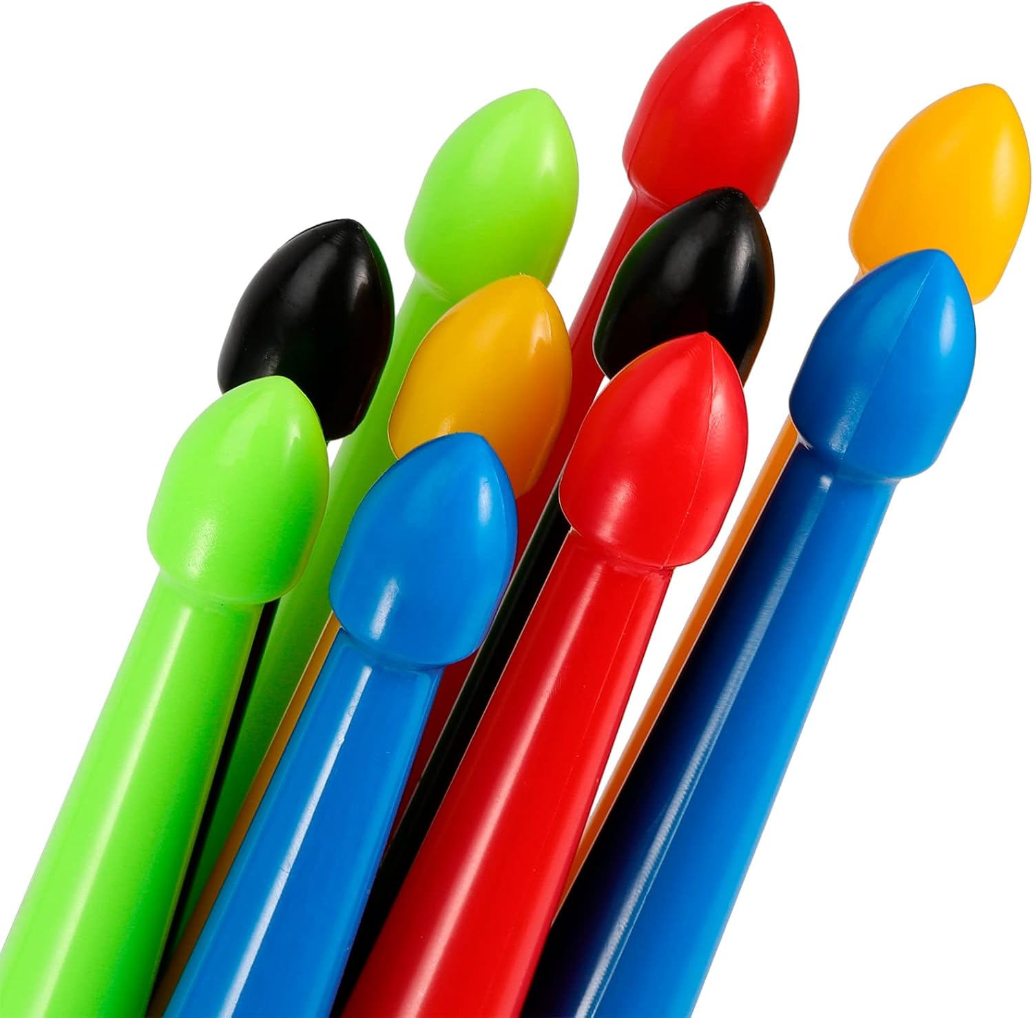 10 pares de baquetas de nailon 5A, baquetas de ejercicio de plástico antideslizante, baquetas multicolor para percusión de instrumentos, práctica,