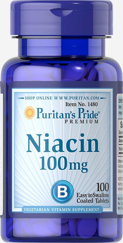 Puritan’s Pride Niacina 100 mg 100 Comprimidos