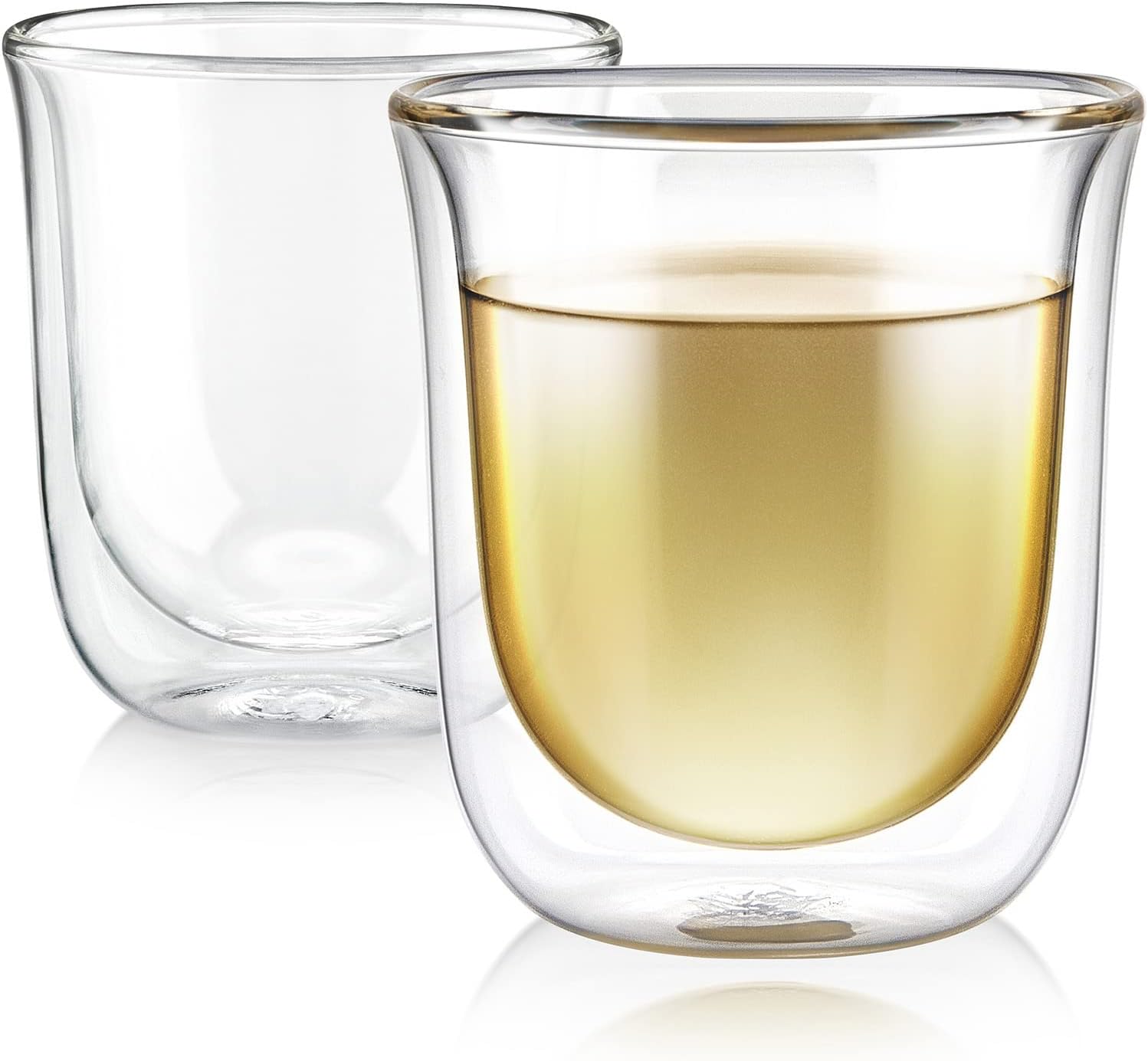 Teabloom Vasos aislados Tulip para té, espresso y otras bebidas, vidrio de doble pared resistente al calor que mantiene las bebidas calientesfrías,