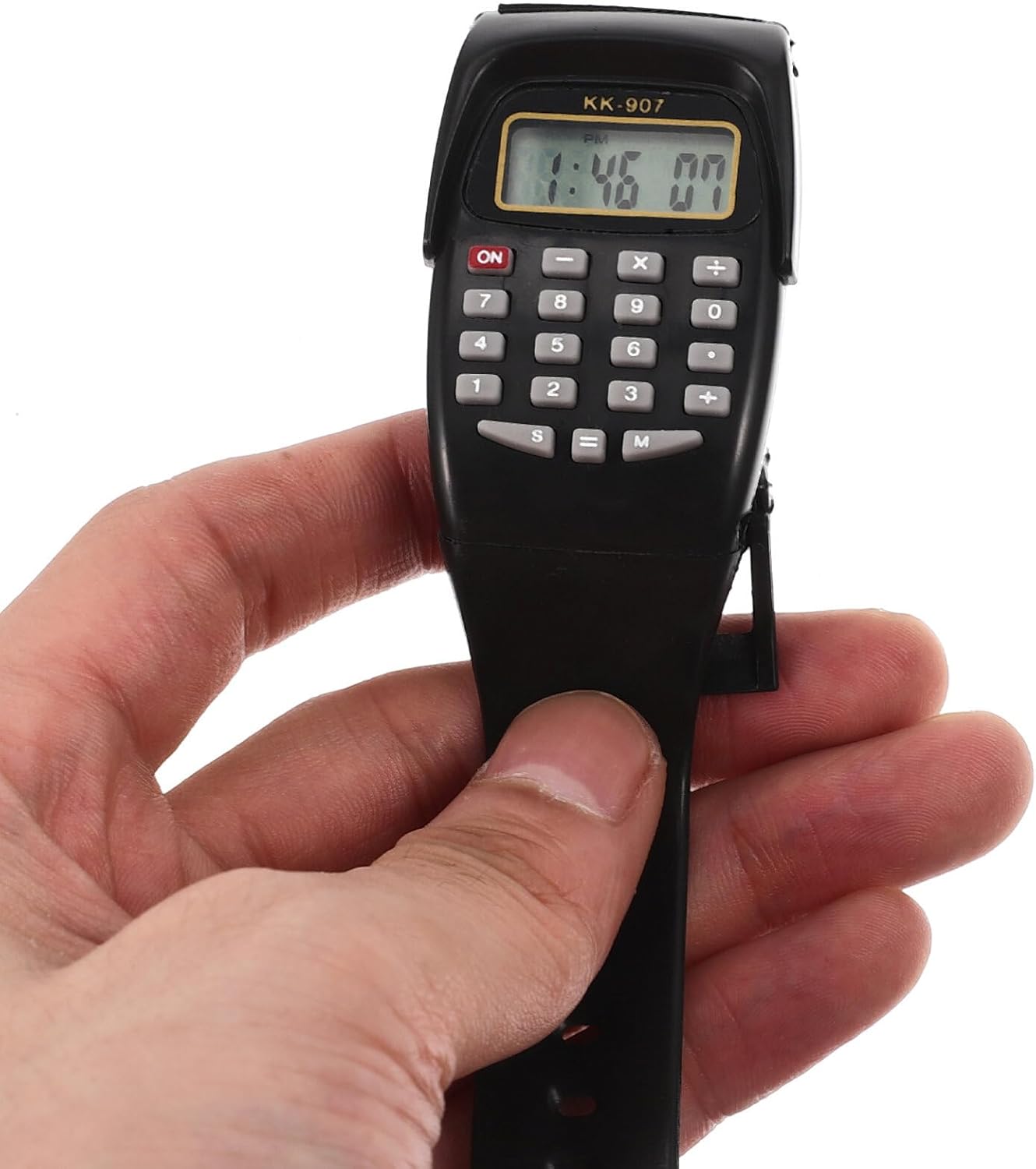 Reloj de calculadora para hombre, reloj digital, reloj de pulsera con función geométrica de operación, calculadora financiera con correa de resina