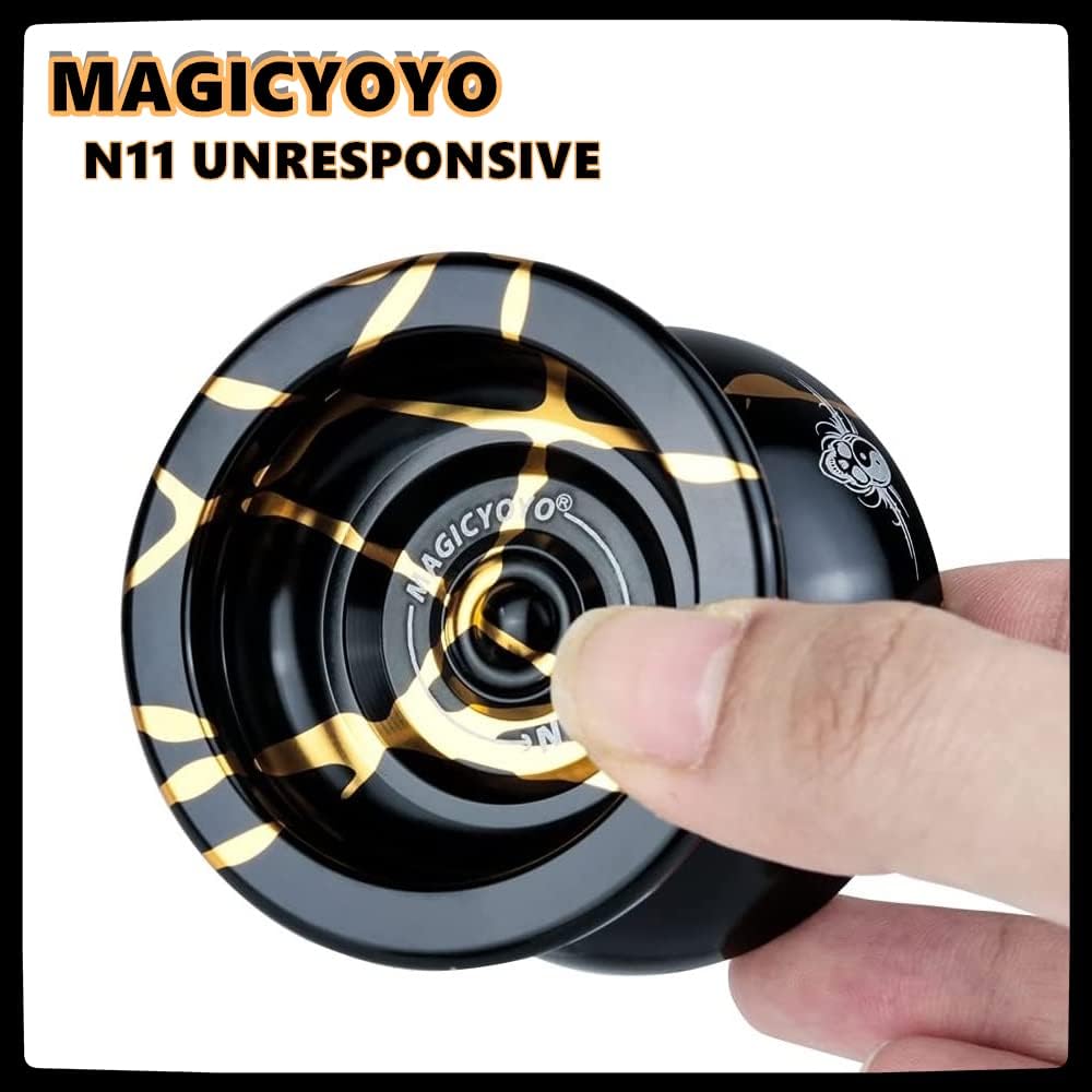 MAGICYOYO Yoyos N11 Professional Unresponsive, paquete de 2 unidades  K2 Crystal Responsive Yoyo para niños, Yoyo de aleación de metal Pro Yoyo y