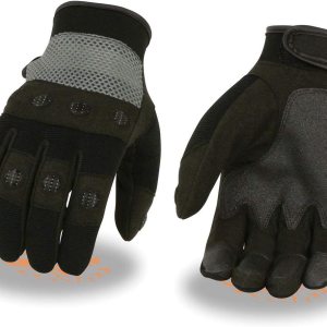 Milwaukee Leather SH76101 – Guantes de mano para mecánicos, de malla textil, color negro y gris, con parte inferior de tela Amara Milwaukee Leather SH76101 – Guantes de mano para mecánicos, de malla textil, color negro y gris, con parte inferior de tela Amara