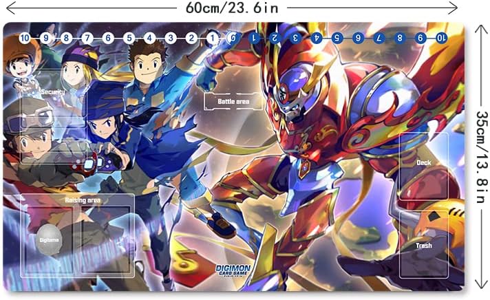 Tapete de juego Mlikemat Digimon DTCG Mat Susanoomon Duel TCG CCG OCG Trading Card Game Mat con zonas + bolsa gratis (ZD002-711-SM)
