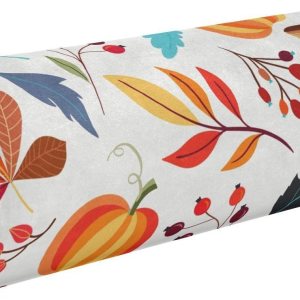 Autumn Pumpkins Fall Leaves Bolster Pillow Yoga Neck Roll Pillow with Cover Sofa Round Pillows Cylinder Pillow Cover Pillow for Knee Support Autumn Pumpkins Fall Leaves Bolster Pillow Yoga Neck Roll Pillow with Cover Sofa Round Pillows Cylinder Pillow Cover Pillow for Knee Support