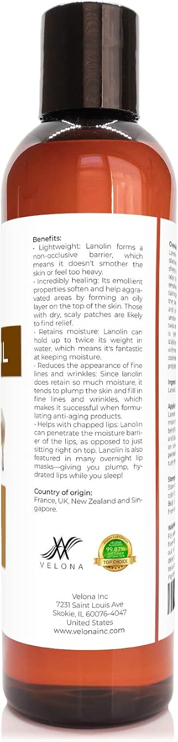 Lanolina aceite USP grado 100% puro piel y cabello Hidratante 8oz