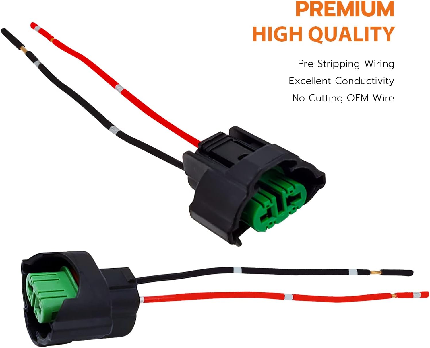 Adaptadores femeninos Arnés de cableado compatible con faros de luz antiniebla OEM H11H8 Adaptador hembra Enchufes de arnés de cableado con coletas