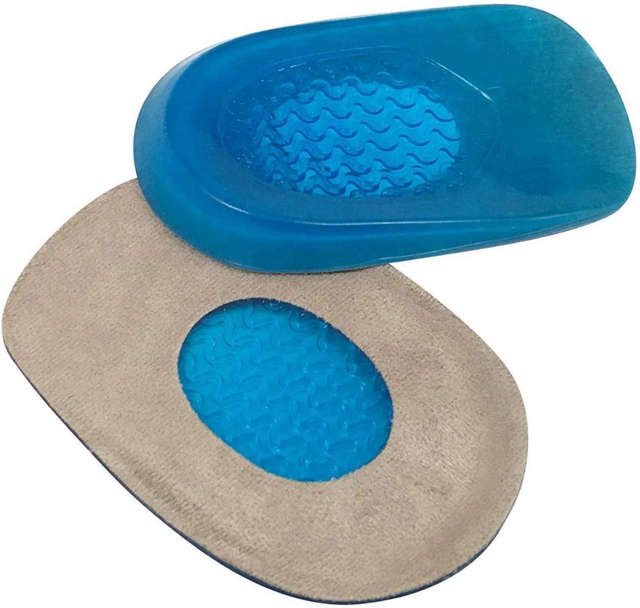 Talones de gel (2 pares)  Cojines masajeadores de absorción de impactos que proporcionan alivio a los pies de fascitis plantar, dolor de talón,