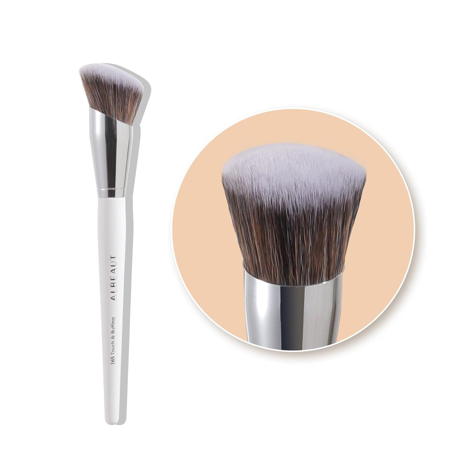 Brocha para base, pincel en ángulo para maquillaje líquido, crema y polvo, brochas de maquillaje de calidad profesional para un contorno de acabado