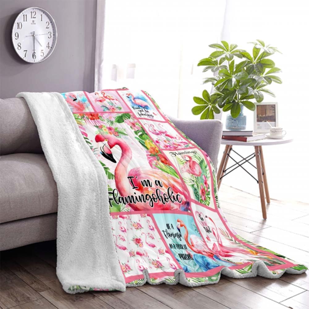 Manta de flamenco, regalos de flamencos, regalos de flamenco para mujeres, manta de flamenco rosa para niñas, manta suave y acogedora para sofá o