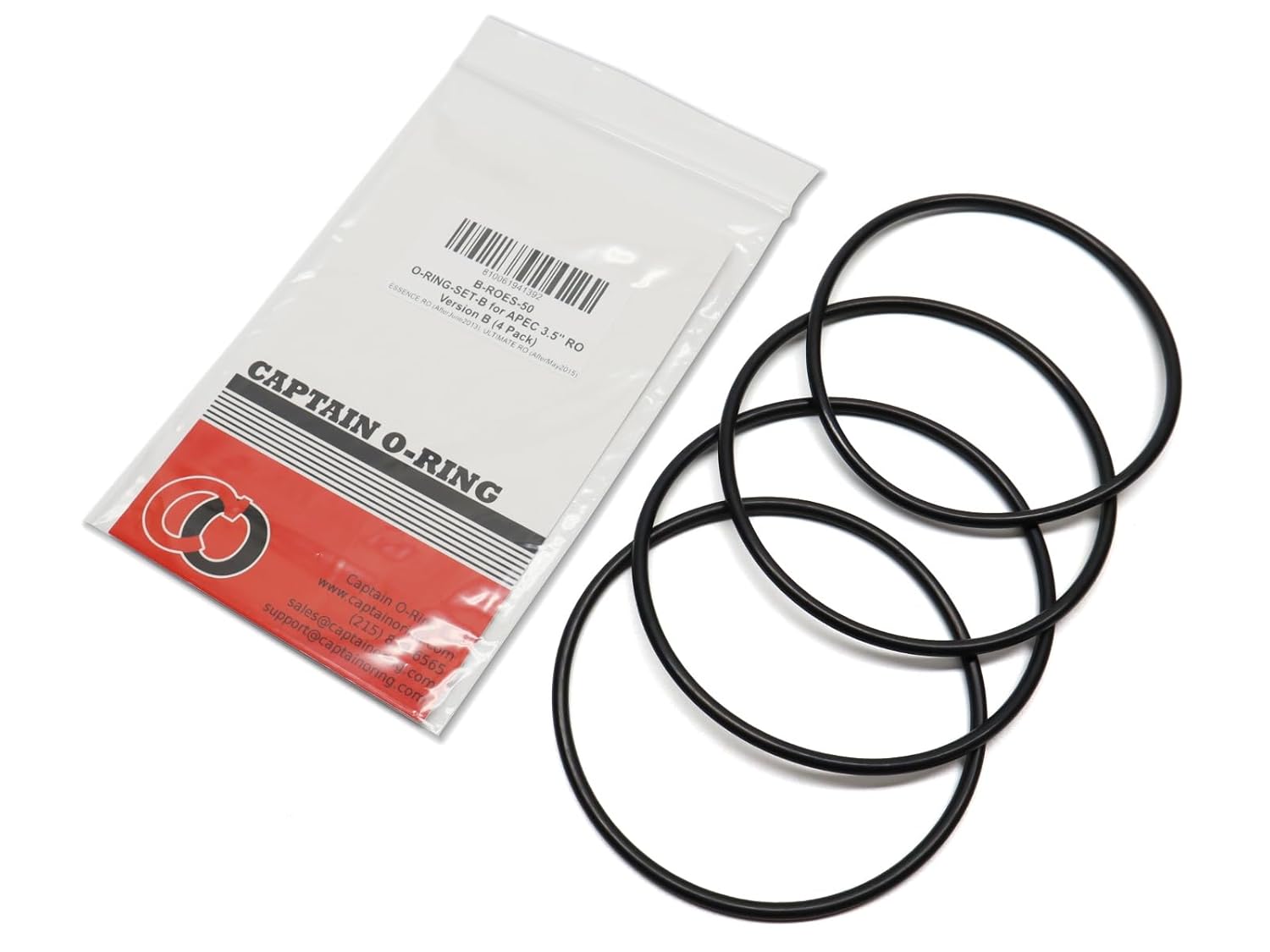 Captain O-Ring Juntas tóricas de repuesto de 3.5 pulgadas para APEC Essence, carcasa de filtro de agua RO de ósmosis inversa definitiva (paquete de