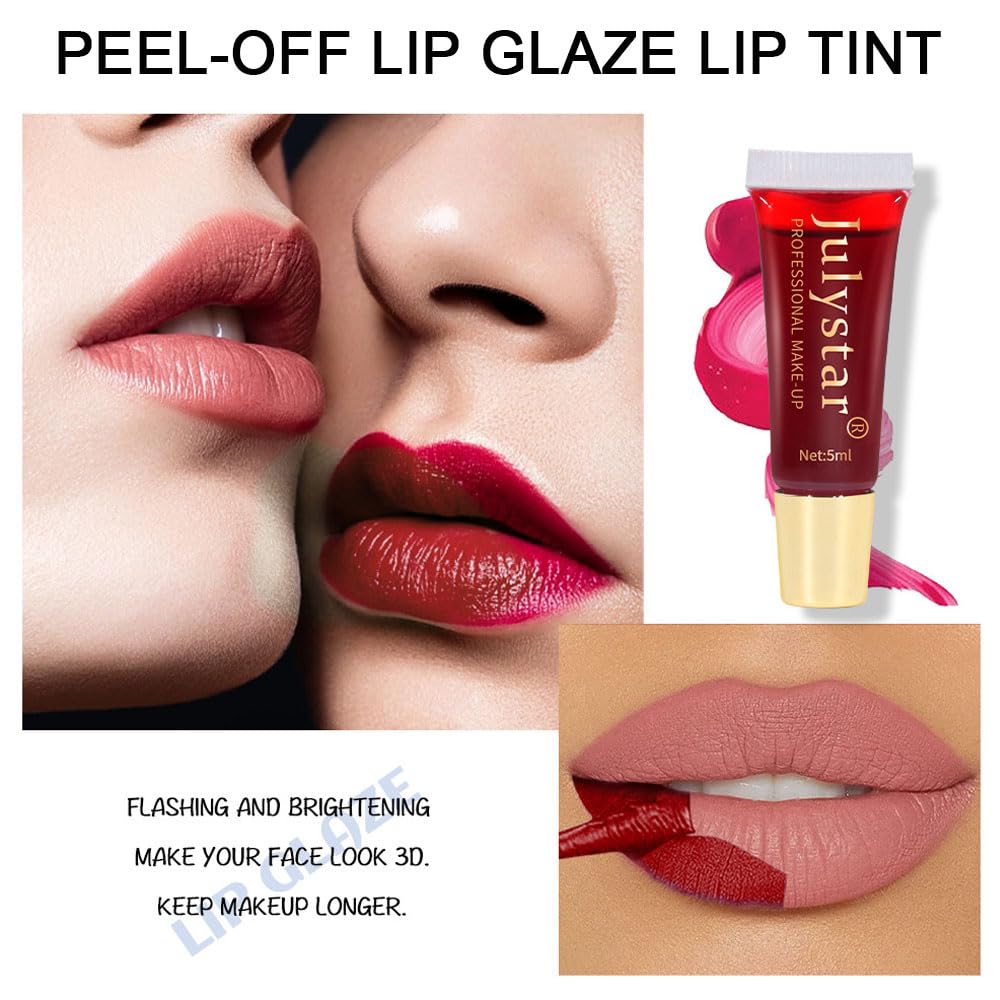 Tinte de labios despegable, esmalte de labios despegable, brillo de labios de color de tatuaje, taza antiadherente, tinte de labios para maquillaje