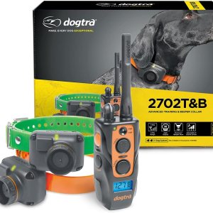 Dogtra 2702T&B Collar electrónico de entrenamiento de perros de largo alcance de 1 milla y 2 perros con sonido remoto para entrenamiento de perros Dogtra 2702T&B Collar electrónico de entrenamiento de perros de largo alcance de 1 milla y 2 perros con sonido remoto para entrenamiento de perros