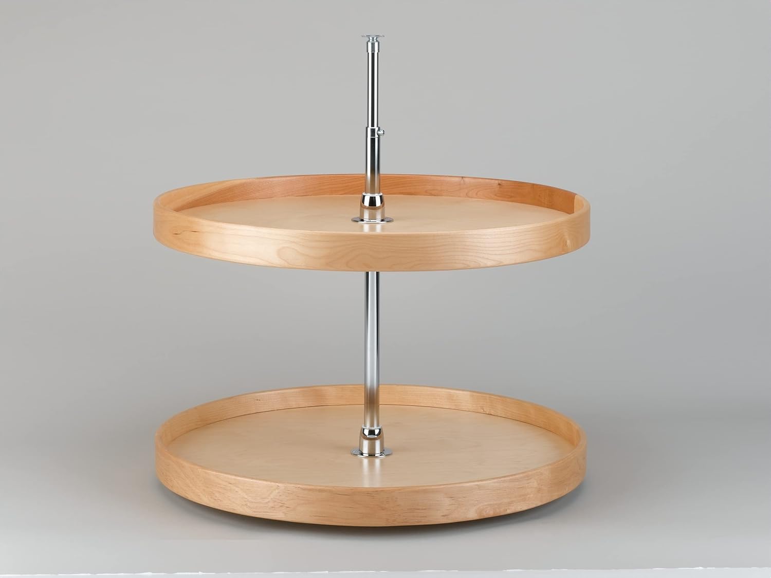 Rev-A-Shelf Susans perezosos de madera natural con 2 estantes para gabinetes de base de esquina