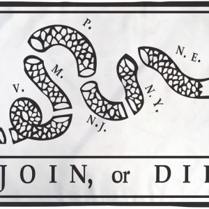 Bandera histórica Join or Die – Bandera estadounidense de poliéster de alta calidad de 3 x 5 pies Bandera histórica Join or Die – Bandera estadounidense de poliéster de alta calidad de 3 x 5 pies