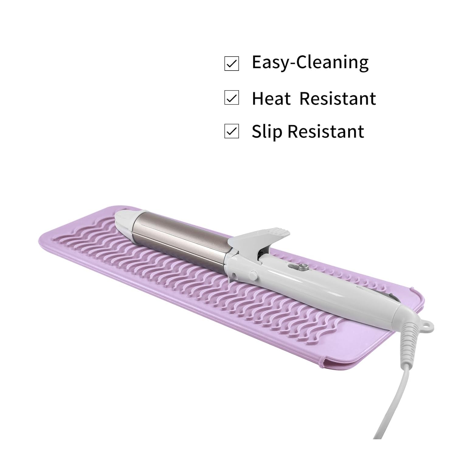 Bolsa de viaje de silicona resistente al calor para alisadora de cabello, plancha para prensar, rizador de pelo, varita rizadora de cabello, plancha