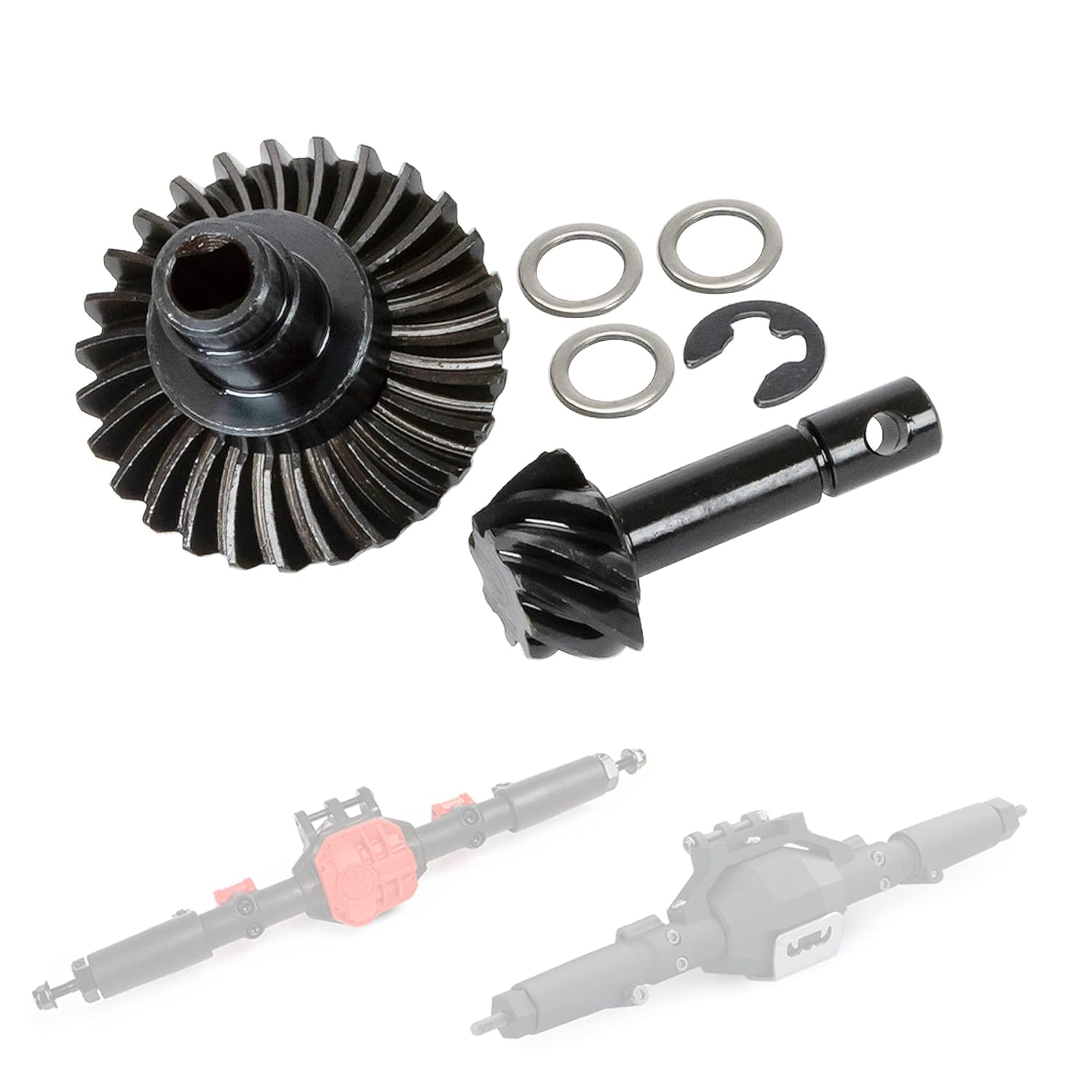Engranaje cónico RC, 278T Heavy Duty Overdrive Bevel Gear Set para 110 RC Crawler Axial SCX10 II AR4445 Capra Portal Axle Piezas de repuesto