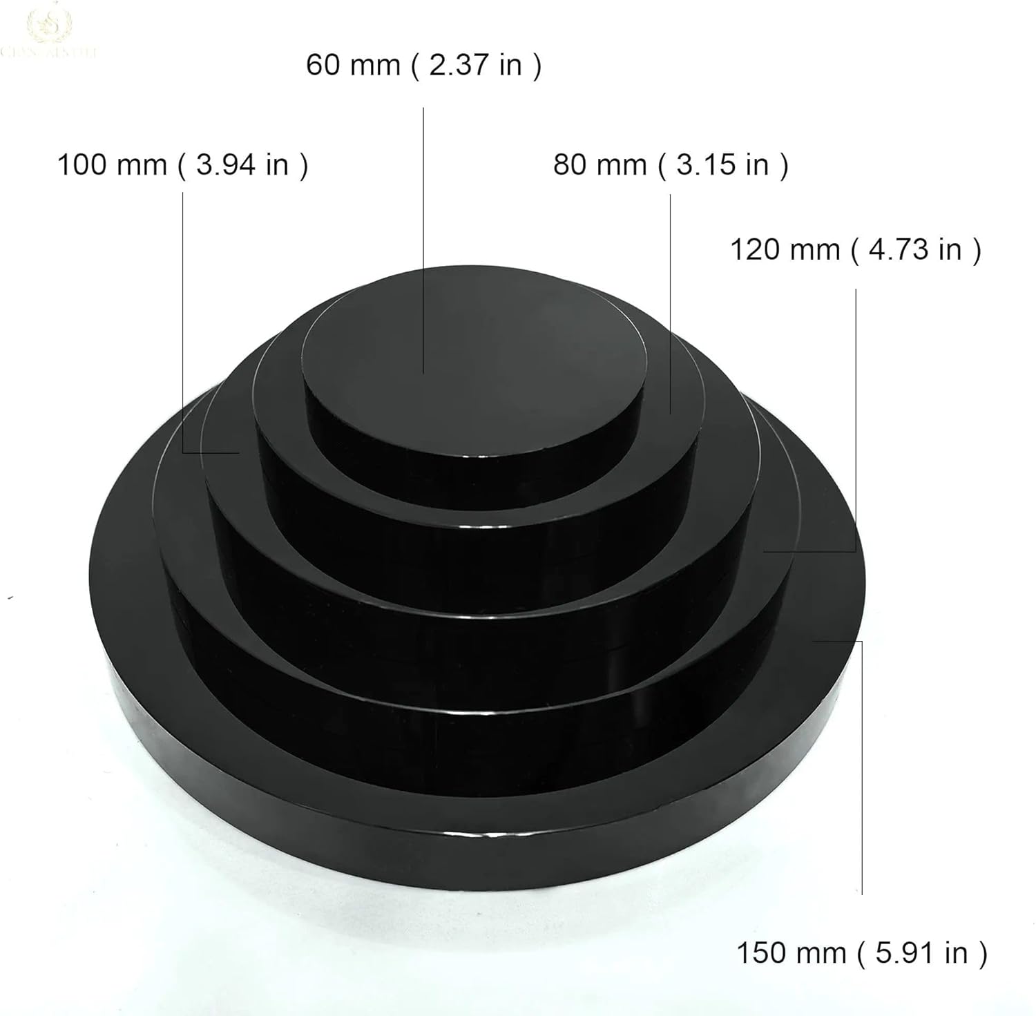 Espejo rascador de obsidiana negra natural con soporte de madera de 3.15 pulgadas, cristales curativos para brujería, adivinación, meditación y