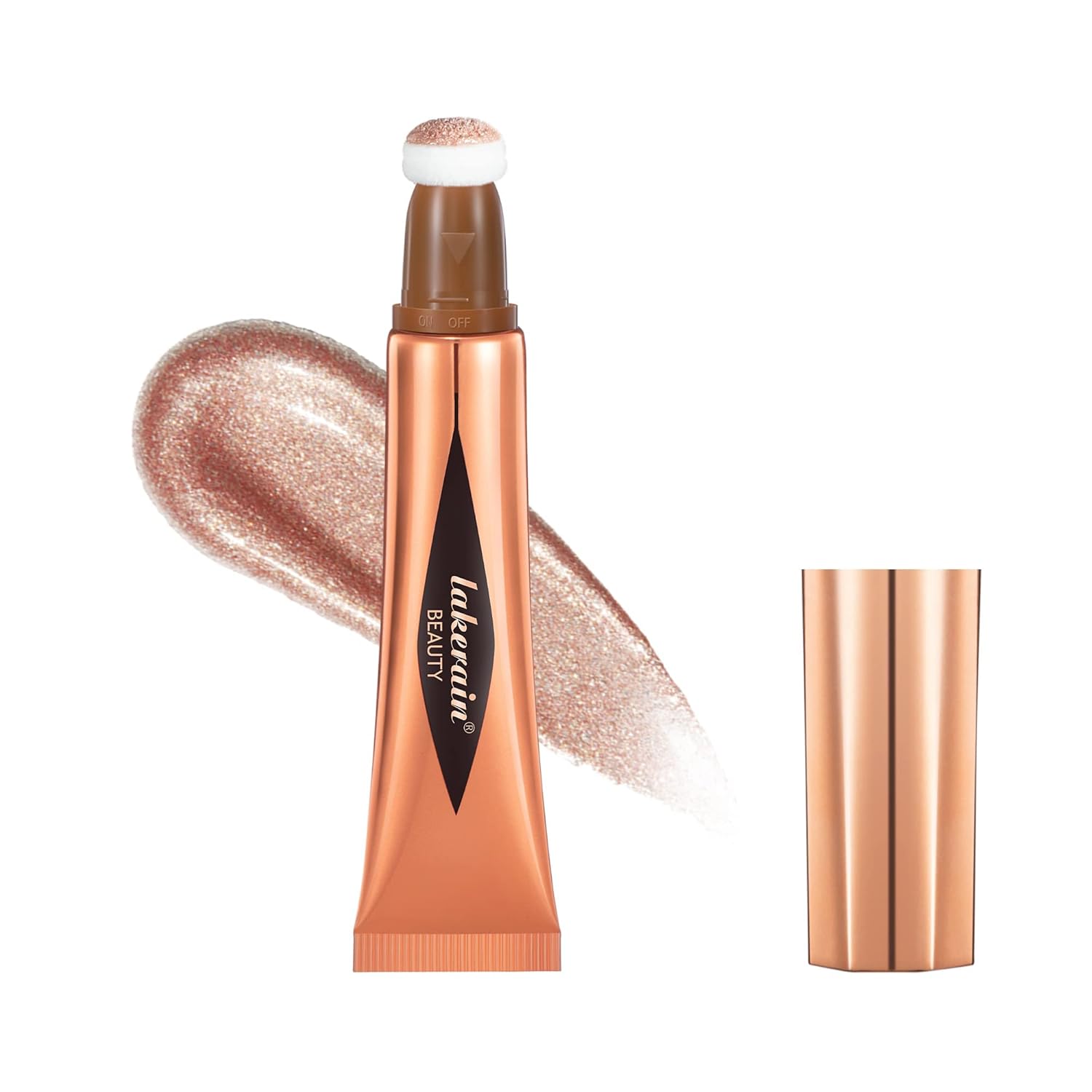 YU KUI LX Lápiz de belleza líquido resaltador, maquillaje iluminador, varita iluminadora, barra de belleza líquida con aplicador de cojín para