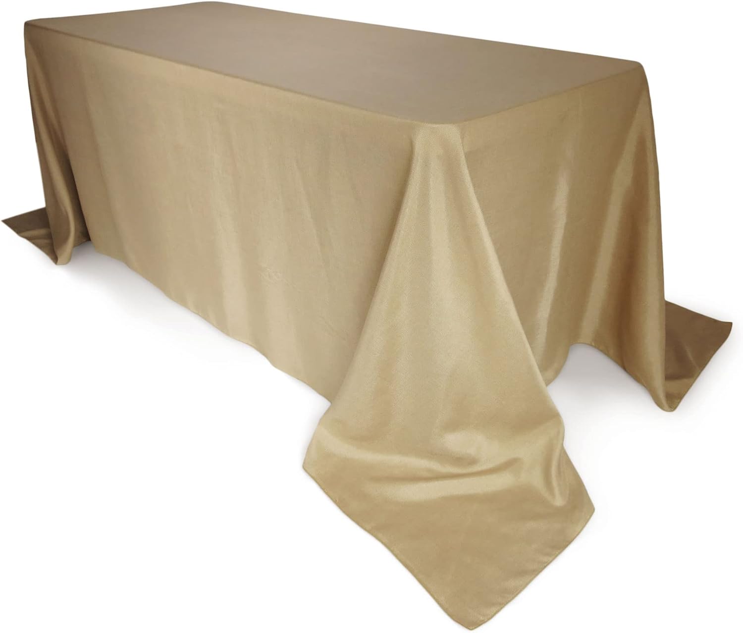 Goldstream Point Mantel rectangular de yute sintético de yute sintético de 90 x 132 pulgadas, color marrón natural
