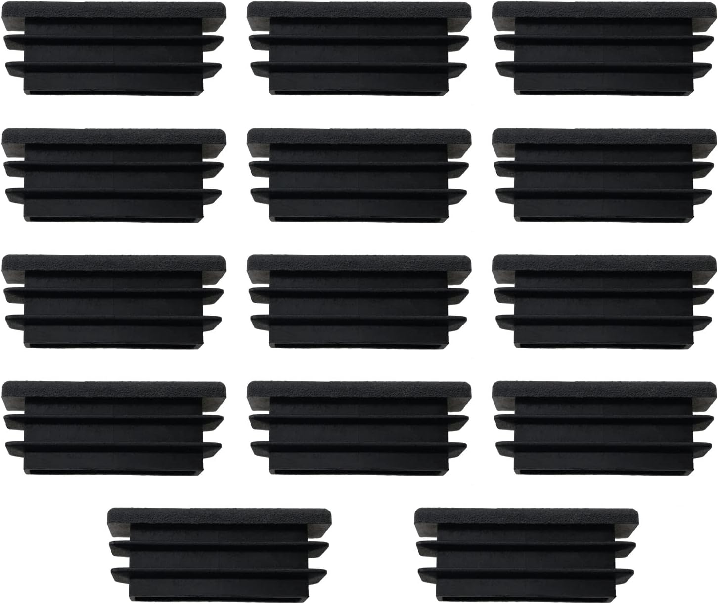 YHXiXi Tapón de plástico para tubos de 12 x 1-12 pulgadas, tapa de enchufe de tubo para muebles, tapas de extremo de silla rectangulares, tapa de