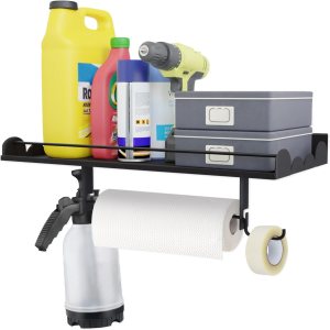 Soporte para toallas de papel, estación de limpieza rápida de garaje, estante de montaje en pared de garaje, estante de almacenamiento de Soporte para toallas de papel, estación de limpieza rápida de garaje, estante de montaje en pared de garaje, estante de almacenamiento de