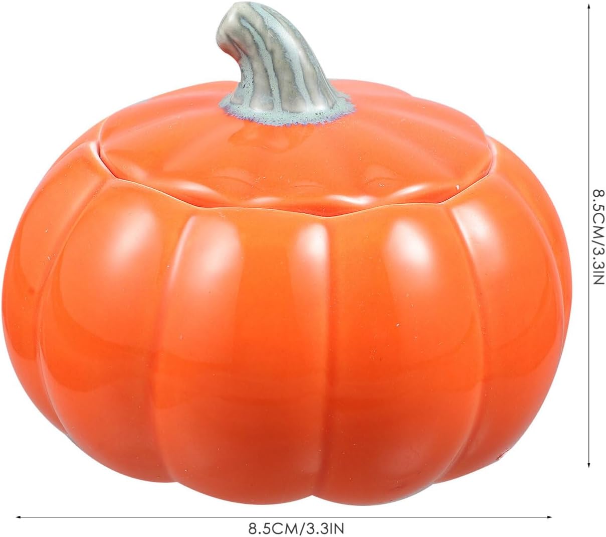 Luxshiny Recipiente con forma de calabaza, tarro de almacenamiento de té, tarro de cerámica para dulces con tapa, tarro de calabaza, contenedor de