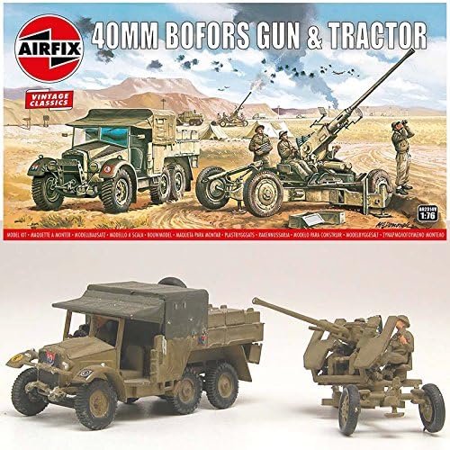 Airfix Bofors – Pistola y tractor de 1.575 in (176 Vintage Classics Militar) Kit de modelo de plástico militar A02314V