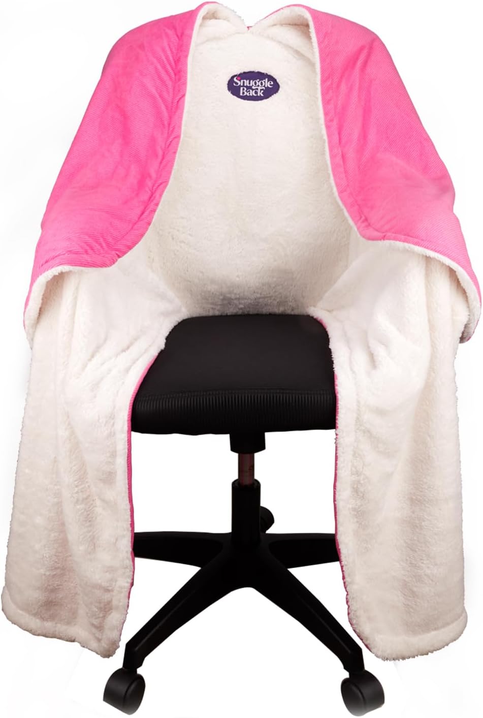 La manta original para silla de oficina de SnuggleBack acogedora y cómoda funda para silla de escritorio de oficina se fija para un calor cómodo y