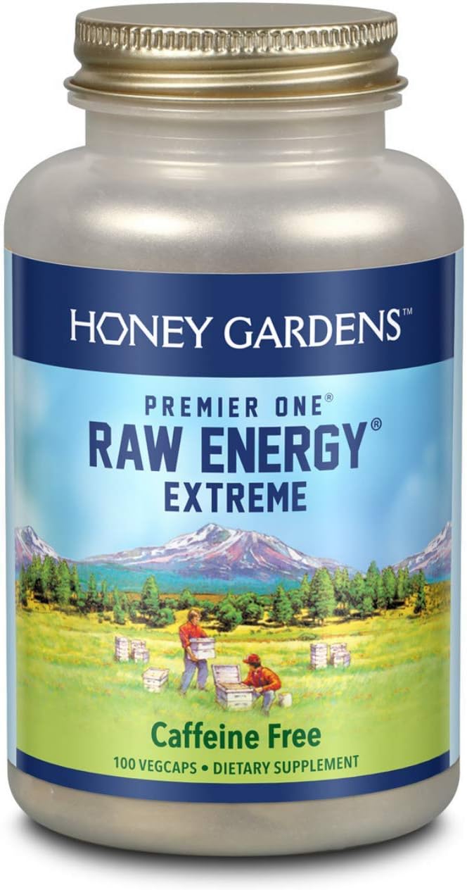 Honey Gardens Premier Raw Energy Extreme, cápsula (Btl-plástico) 720mg 100ct