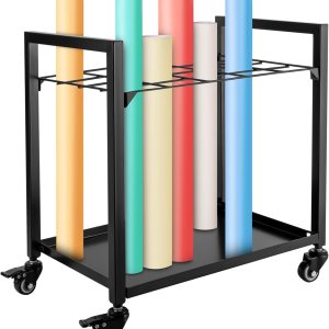 Blueprint – Soporte para archivos en rollo  20 ranuras, carrito de almacenamiento de planos de metal con ruedas, soporte para archivos de rollo para Blueprint – Soporte para archivos en rollo  20 ranuras, carrito de almacenamiento de planos de metal con ruedas, soporte para archivos de rollo para