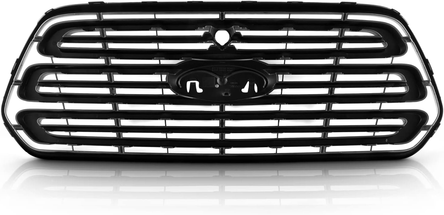 AKKON – Compatible con Ford Transit 150250350350350HD 2015-2019 Parachoques delantero superior Rejilla central de repuesto cromadonegro