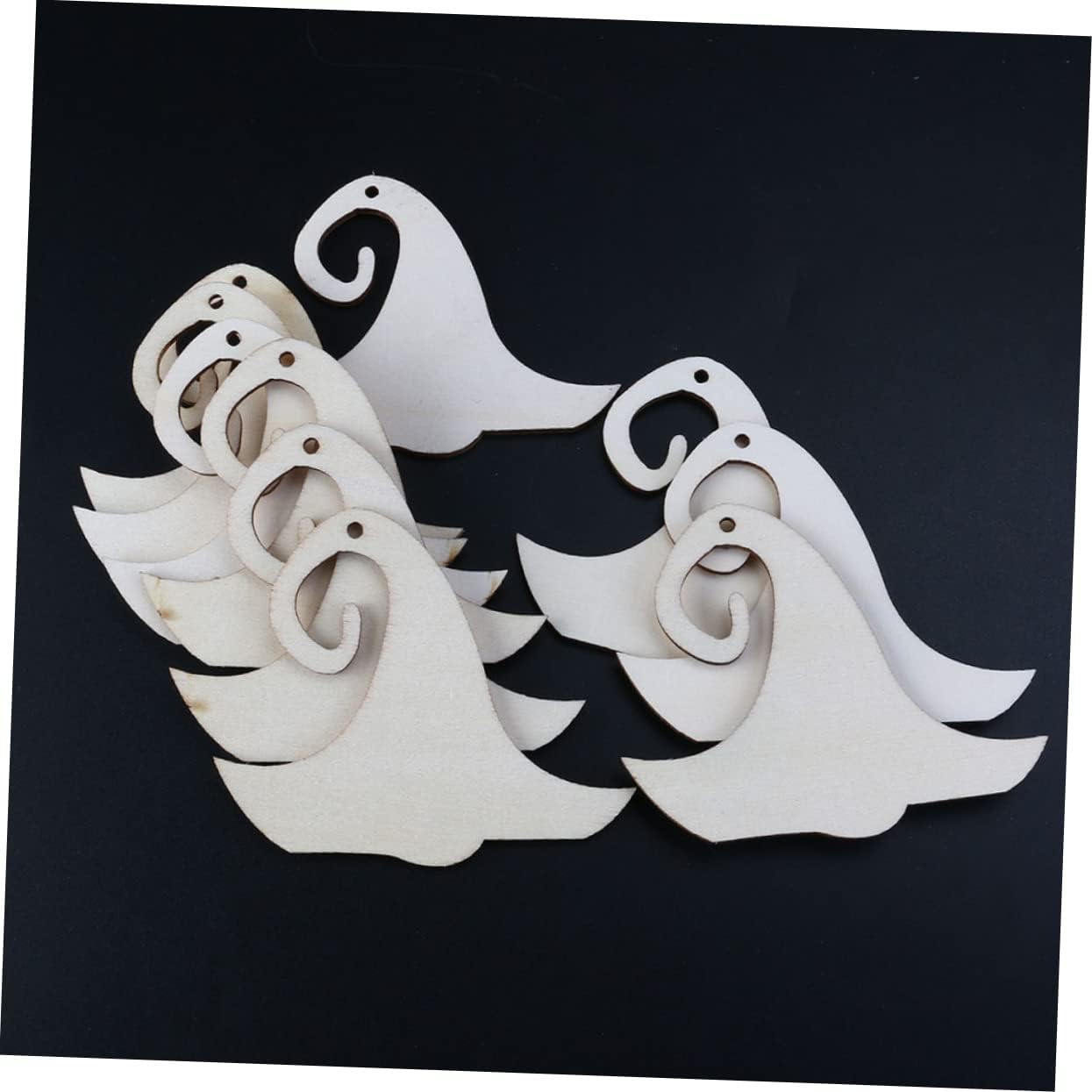 BESTOYARD 10 piezas de sombreros lisos sin terminar patrón de sombrero de mago colgante etiqueta de regalo adornos de Halloween decoración de